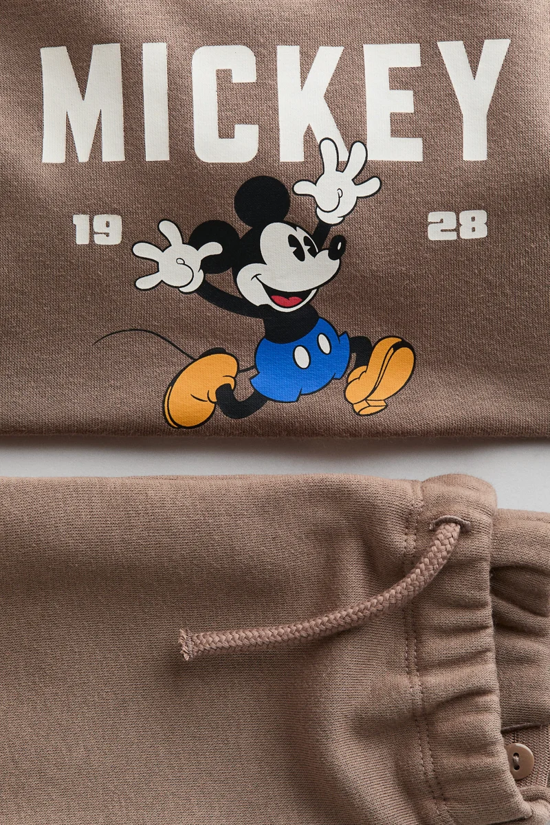 H&M 2-piece printed sweatshirt set