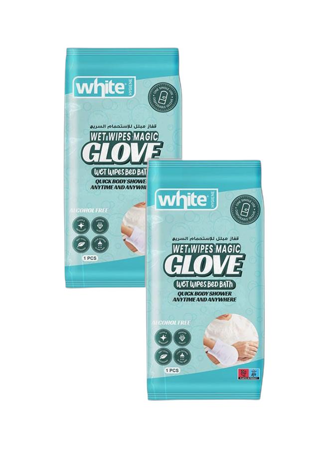 وايت مناديل مبللة ماجيك جلوف للاستحمام، قطعة واحدة (عبوة من قطعتين) - Image 1