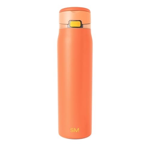 Simple Modern Mesa Loop Water Bottle with Covered Straw and Handle 30oz Cup Holder Friendly Insulated Stainless Steel Bottles for Travel Sports and School Citrus - Image 1