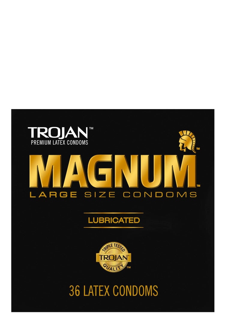 TROJAN Magnum Large Size Lubricated Condom 36 Count