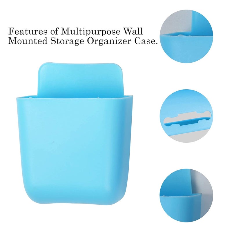 Ality Multipurpose PP Mobile Holder for Wall Mount Ac Tv Remote Stand Phone Charger Plug Holder with Charging Hole Statinory Toothbrush Stand Office (Pack of 4 Pcs) - Image 3