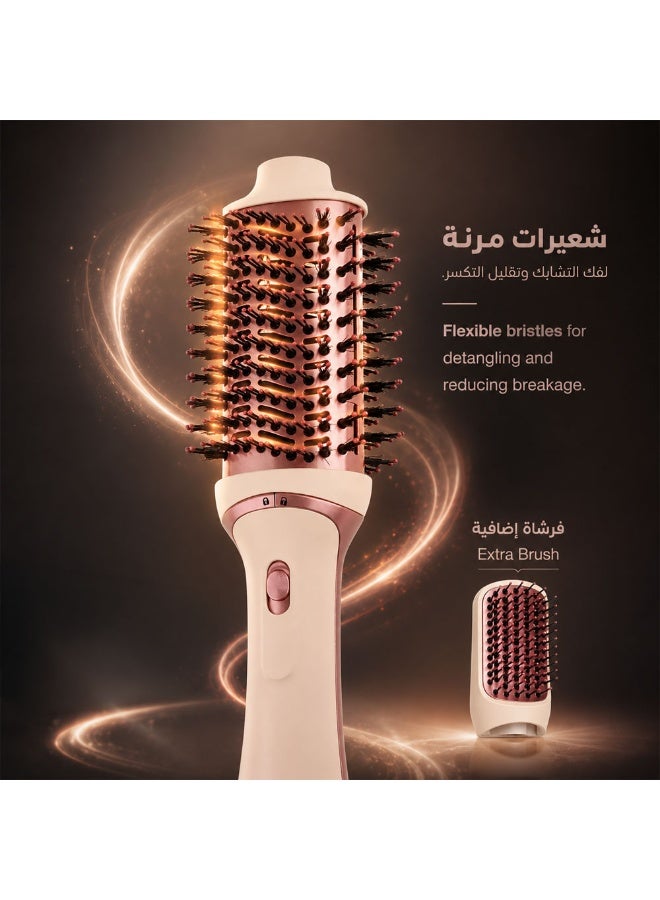 ريبون مجفف شعر احترافي مع فرشتين – 1200 واط، 3 إعدادات حرارة ووضع هواء بارد - Image 3