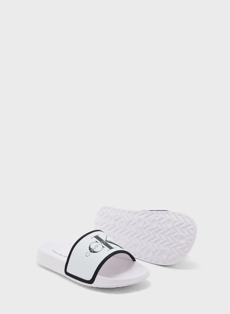 Calvin Klein Jeans Youth Logo Slides