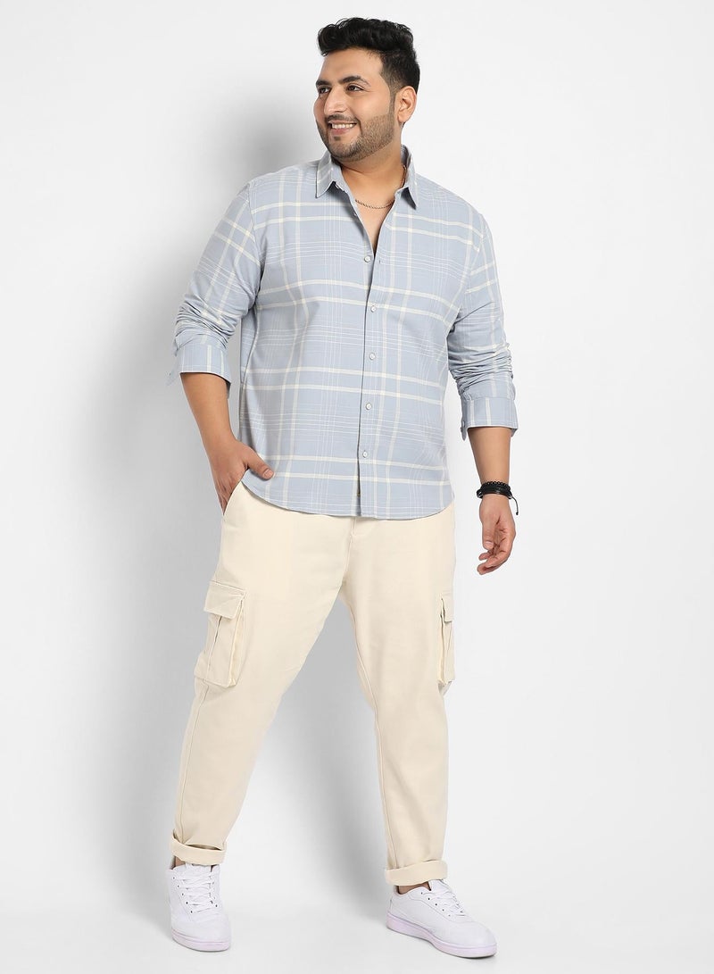 Instafab Plus Contrast Tartan Plaid Shirt - Image 5