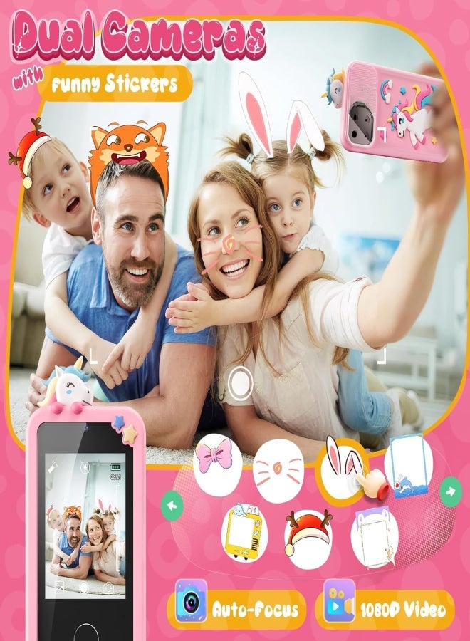 Cartoon silicone cover children's educational music photo mobile phone learning machine - Image 4