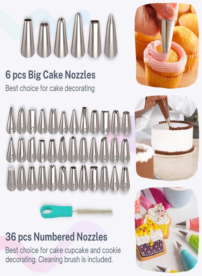 Cakebe Cake Decorating Tools 115-Piece Piping Bags&Tips Set Cake Decorating Kit with 42 Piping Tips Cake Decorating Supplies with Frosting Tips&Bags Cupcake Decorating Kit Cookie Decorating Supplies - Image 4
