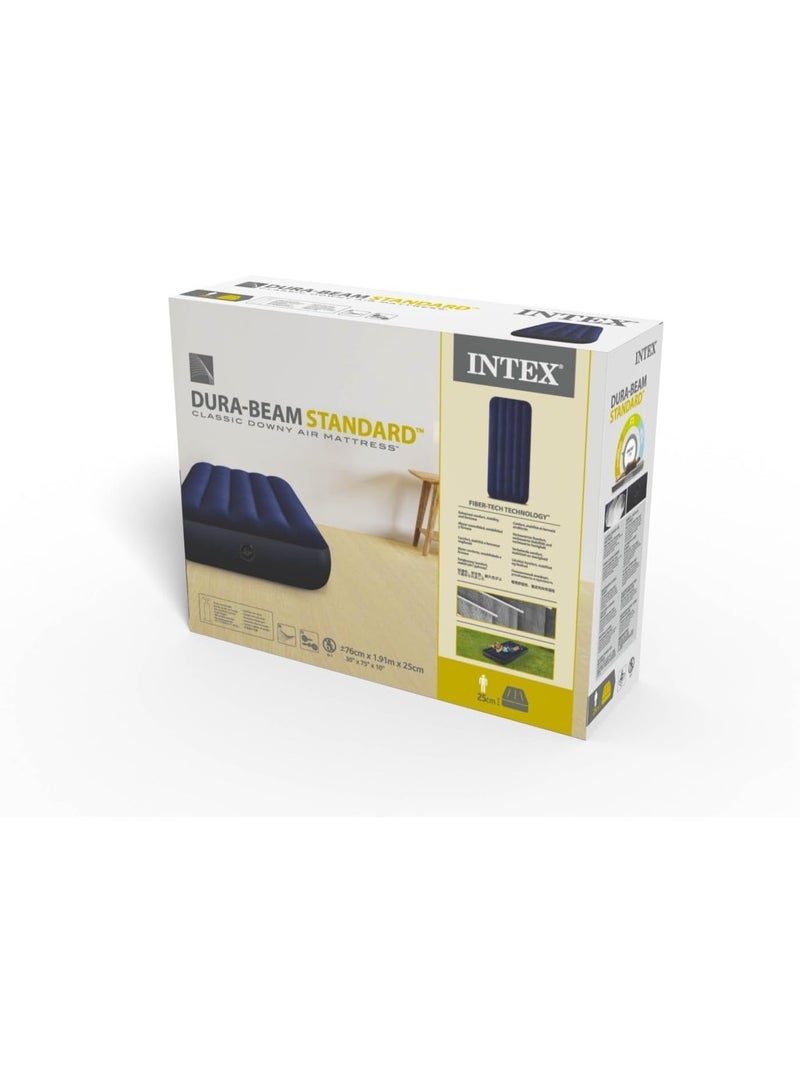 انتكس سرير هوائي كلاسيكي قياسي من Intex 64756 Dura-Beam، 76 × 191 × 25 سم - Image 4