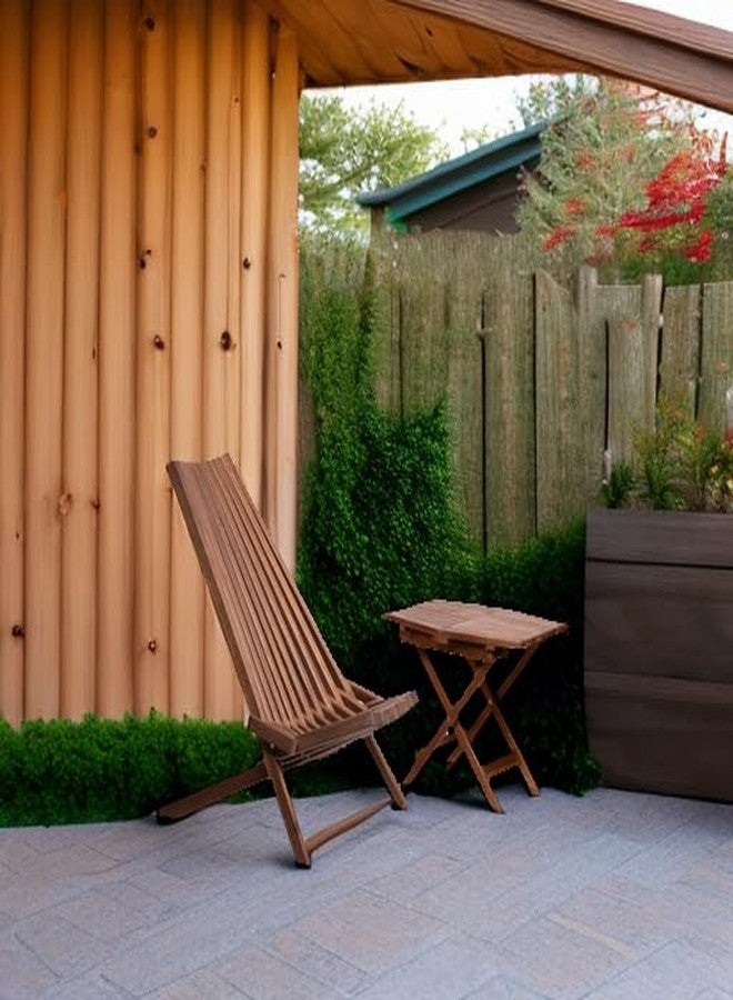 CleverMade Tamarack Folding Table - Outdoor Patio Furniture Accessory for Home Entertaining in the Patio, Backyard, and Deck, Cinnamon - Image 5