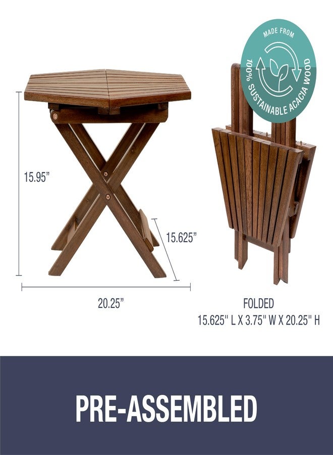 CleverMade Tamarack Folding Table - Outdoor Patio Furniture Accessory for Home Entertaining in the Patio, Backyard, and Deck, Cinnamon - Image 3