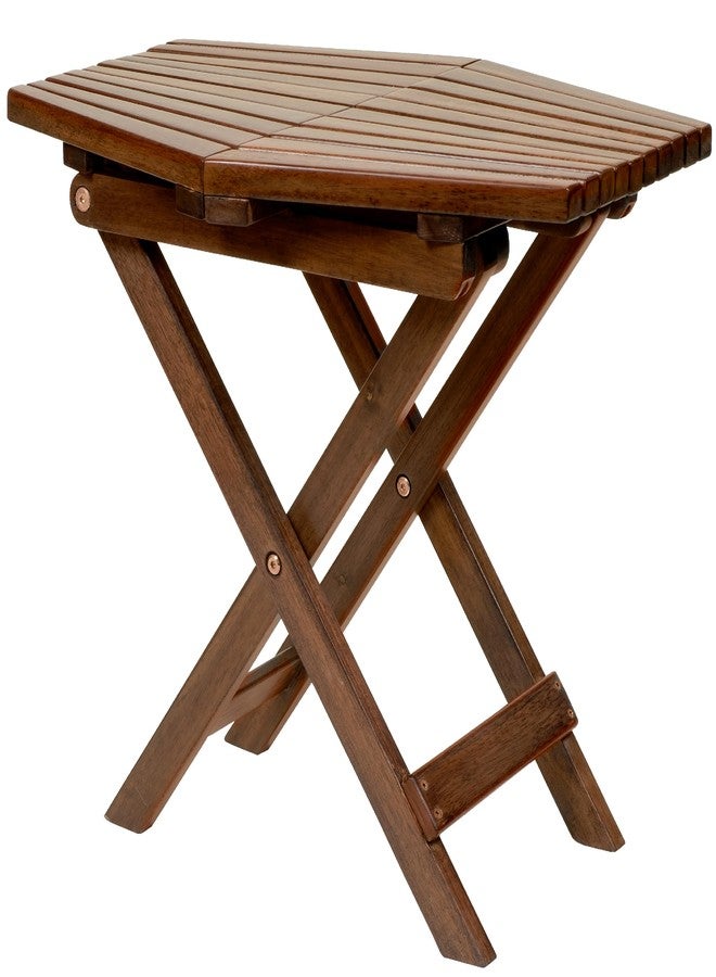 CleverMade Tamarack Folding Table - Outdoor Patio Furniture Accessory for Home Entertaining in the Patio, Backyard, and Deck, Cinnamon - Image 1