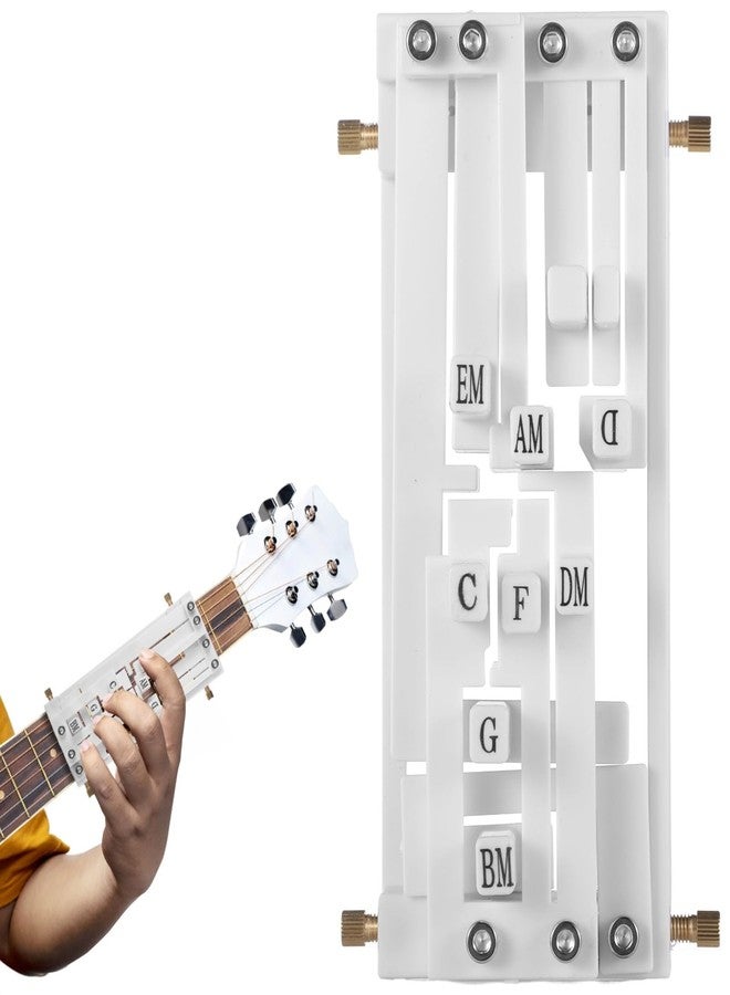 Homaisson Guitar Chord Presser, Guitar Aid Chords Trainer, Chord Helper for Acoustic Guitar, Portable Chord Training Tool, Guitar Assisted Learning Tool for Beginners - Image 1