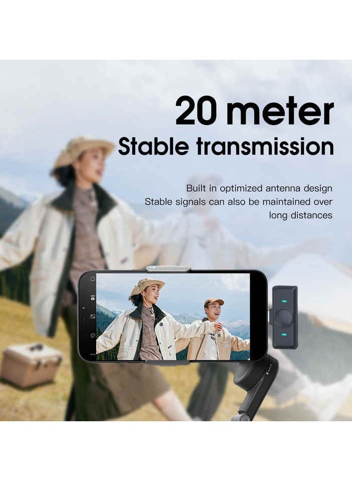 SX21Magnetic Lavalier Clip Wireless Microphone Rechargeable Audio noise reduction dual Mic Video Recording Live Streaming Mic  - Image 4