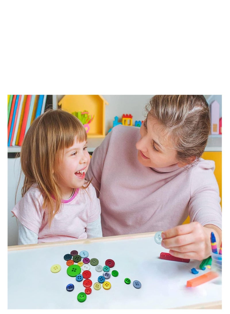 Y&D 1000 Pcs Resin Buttons Assorted Sizes Round Craft Buttons For Sewing Diy Crafts Children'S Manual Button Painting Mixed Colors - Image 5