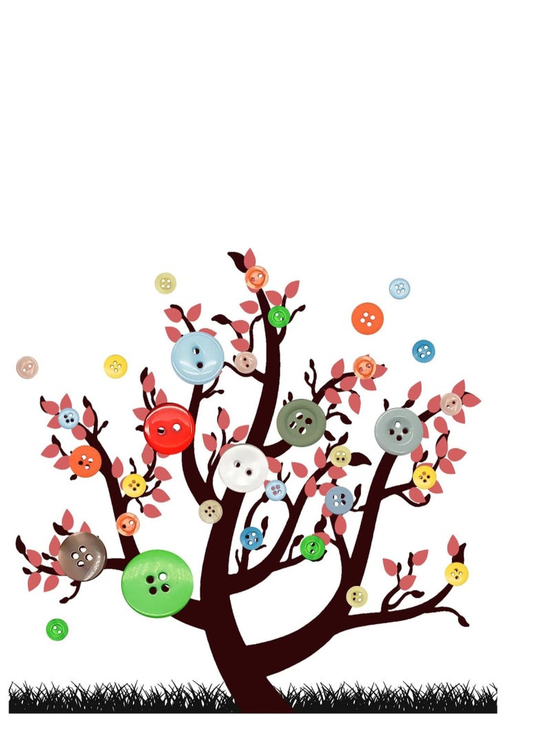 Y&D 1000 Pcs Resin Buttons Assorted Sizes Round Craft Buttons For Sewing Diy Crafts Children'S Manual Button Painting Mixed Colors - Image 3