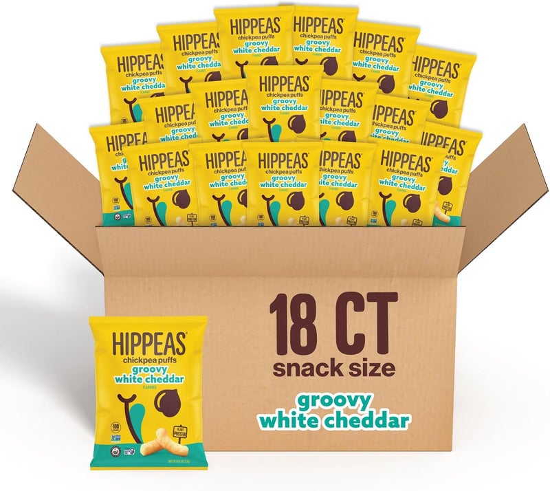 Hippeas Chickpea Puffs - Groovy White Cheddar - Image 1