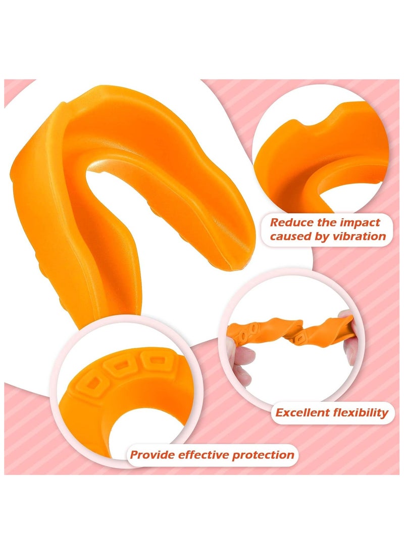 Generic - Silicone Mouth Guard Teeth Protection with Box for Various Sports, Orange - Image 1