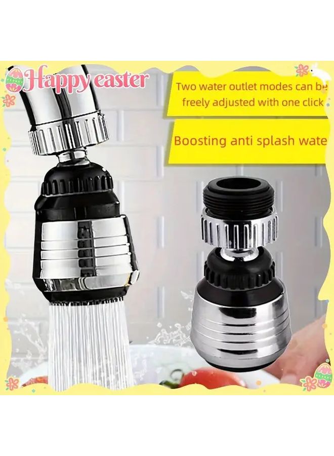 Silvery Universal Faucet Aerator Spray Head with Splash Filter Mesh Water Flow Regulator - Image 2