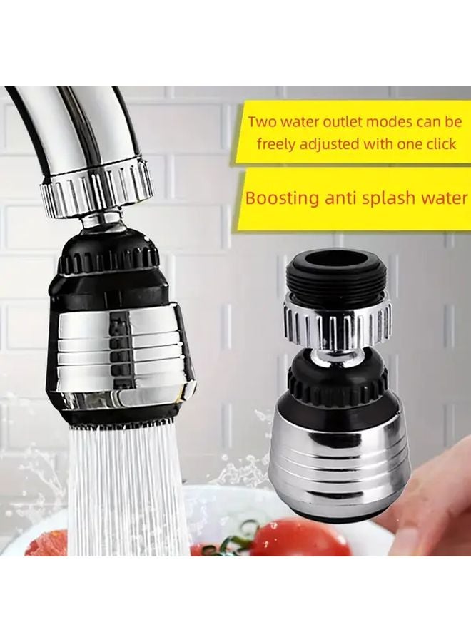 Silvery Universal Faucet Aerator Spray Head with Splash Filter Mesh Water Flow Regulator - Image 1