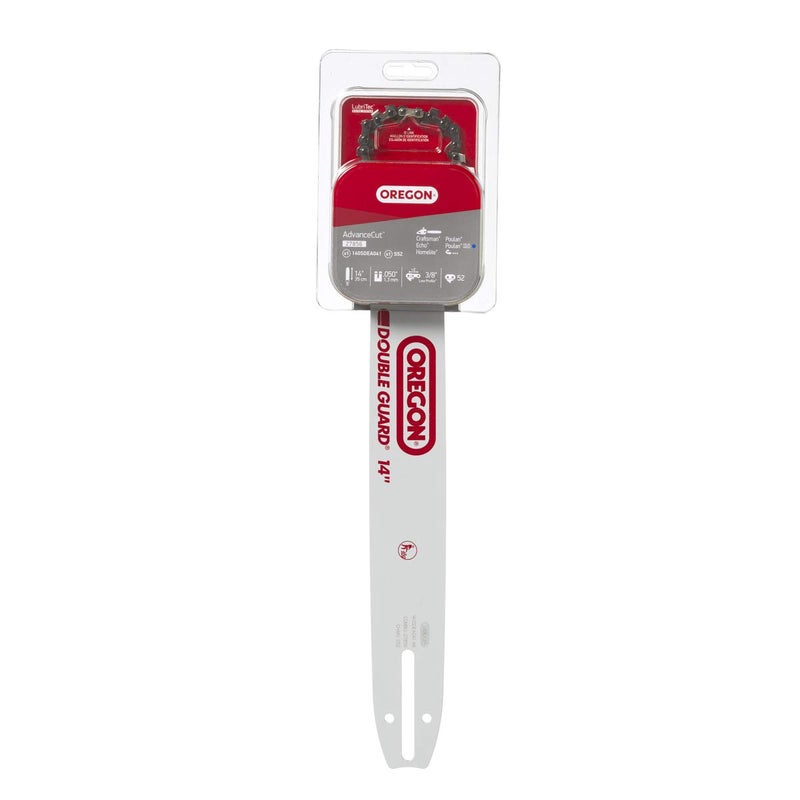 Oregon 27856 14-Inch Guide Bar and AdvanceCut S52 Chainsaw Chain Combo, Fits Echo, Craftsman, Homelite, Poulan and More - Image 1