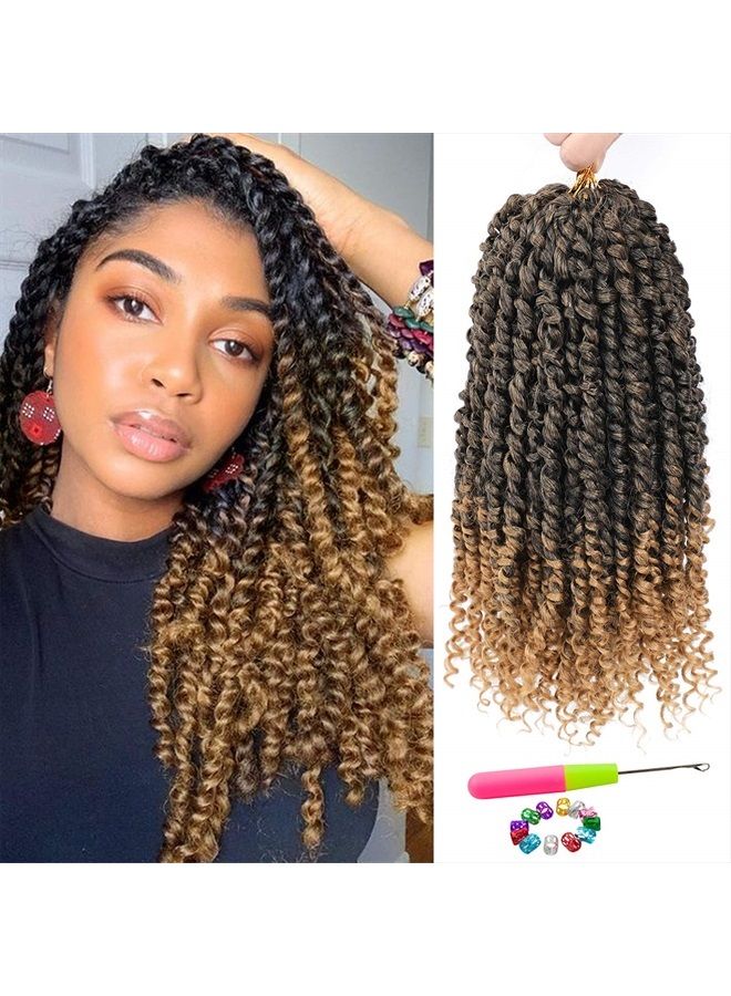 NAYOO Passion Twist Hair - 8 Packs 12 Inch Passion Twist Crochet Hair For Women, Crochet Pretwisted Curly Hair Passion Twists Synthetic Braiding Hair Extensions (12 Inch 8 Packs, T27) - Image 1