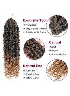 NAYOO Passion Twist Hair - 8 Packs 12 Inch Passion Twist Crochet Hair For Women, Crochet Pretwisted Curly Hair Passion Twists Synthetic Braiding Hair Extensions (12 Inch 8 Packs, T27)  - Image 3
