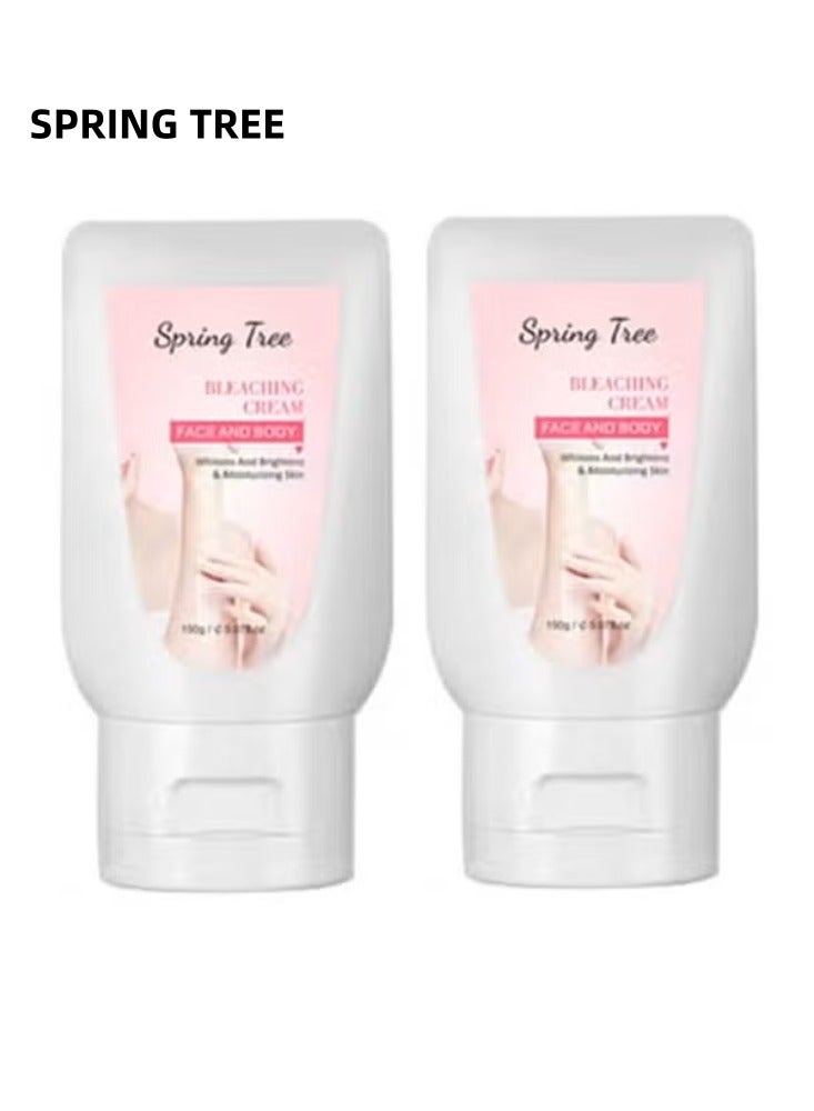 كريم ترطيب للوجه والجسم 2 قطعة، يحل محل المكياج ويُفتيح البشرة. احصلي على بشرة متساوية ومشرقة بسهولة 150 جرام * 2 - Image 1