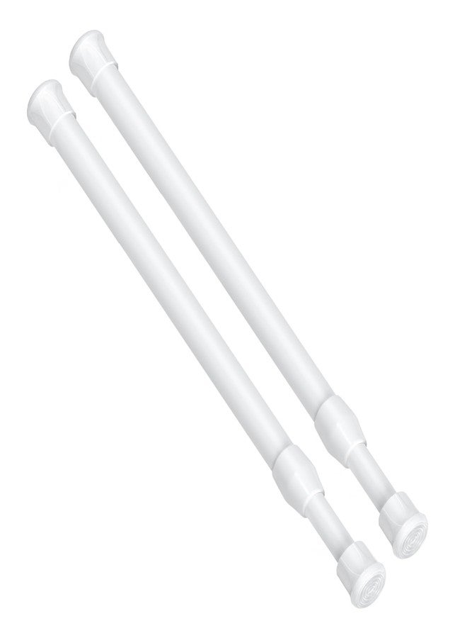 AIZESI Spring Tension Curtain Rods Short Tension Rod (White,12" to 19"-2Pcs) - Image 1