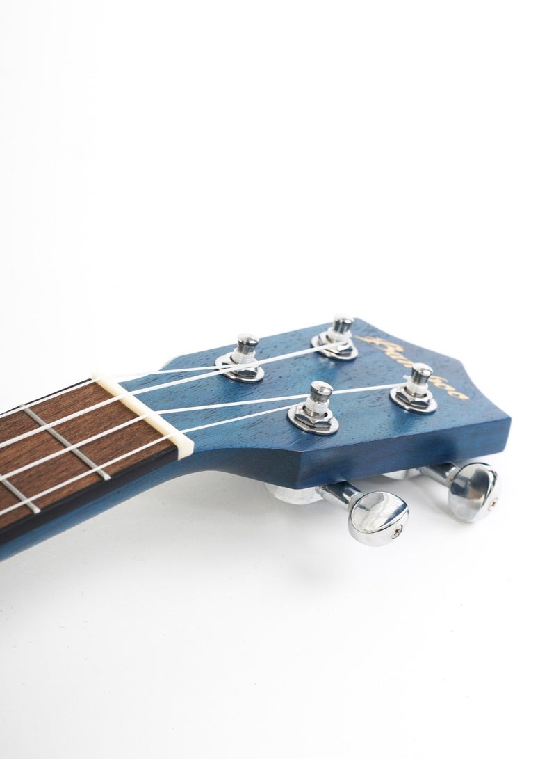 Bamboo Concert Ukulele U-23-BLOSSOM-BL 23" – Blue Finish, with Gig Bag - Image 3