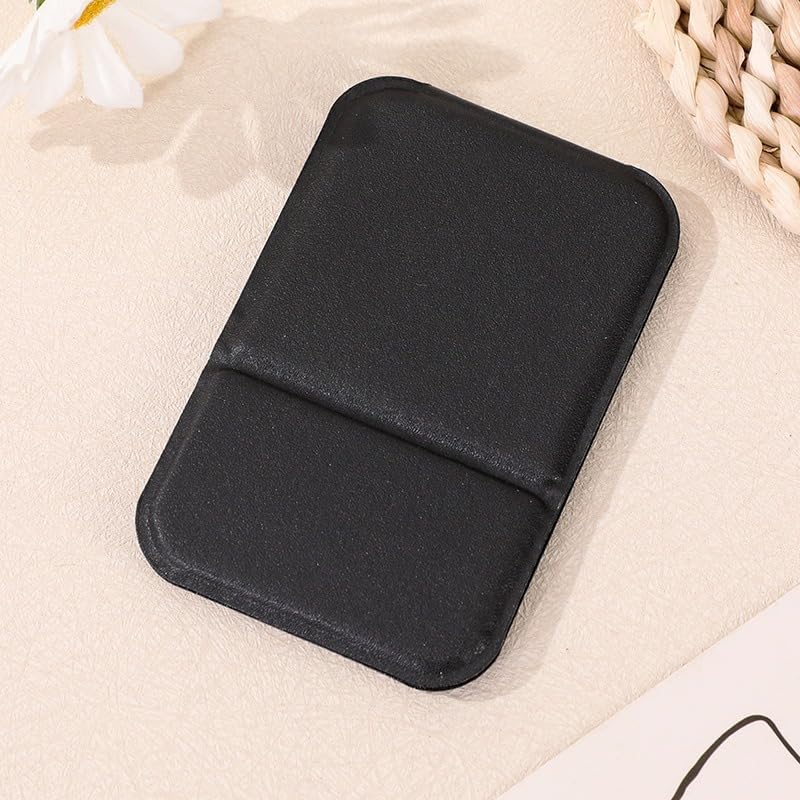 Eletree Foldable Travel Mirror, Portable Pocket Makeup Mirror with Stand, Compact Handheld Vanity Mirror for Purse, Desk & Travel Use (7x11cm) (Black) - Image 2