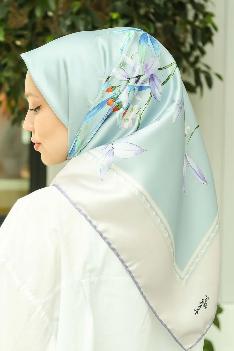 ARMINE 2022 Season 90X90 Sport Twill Scarf Suitable Scarf Models Hijab Tulip 2043-01