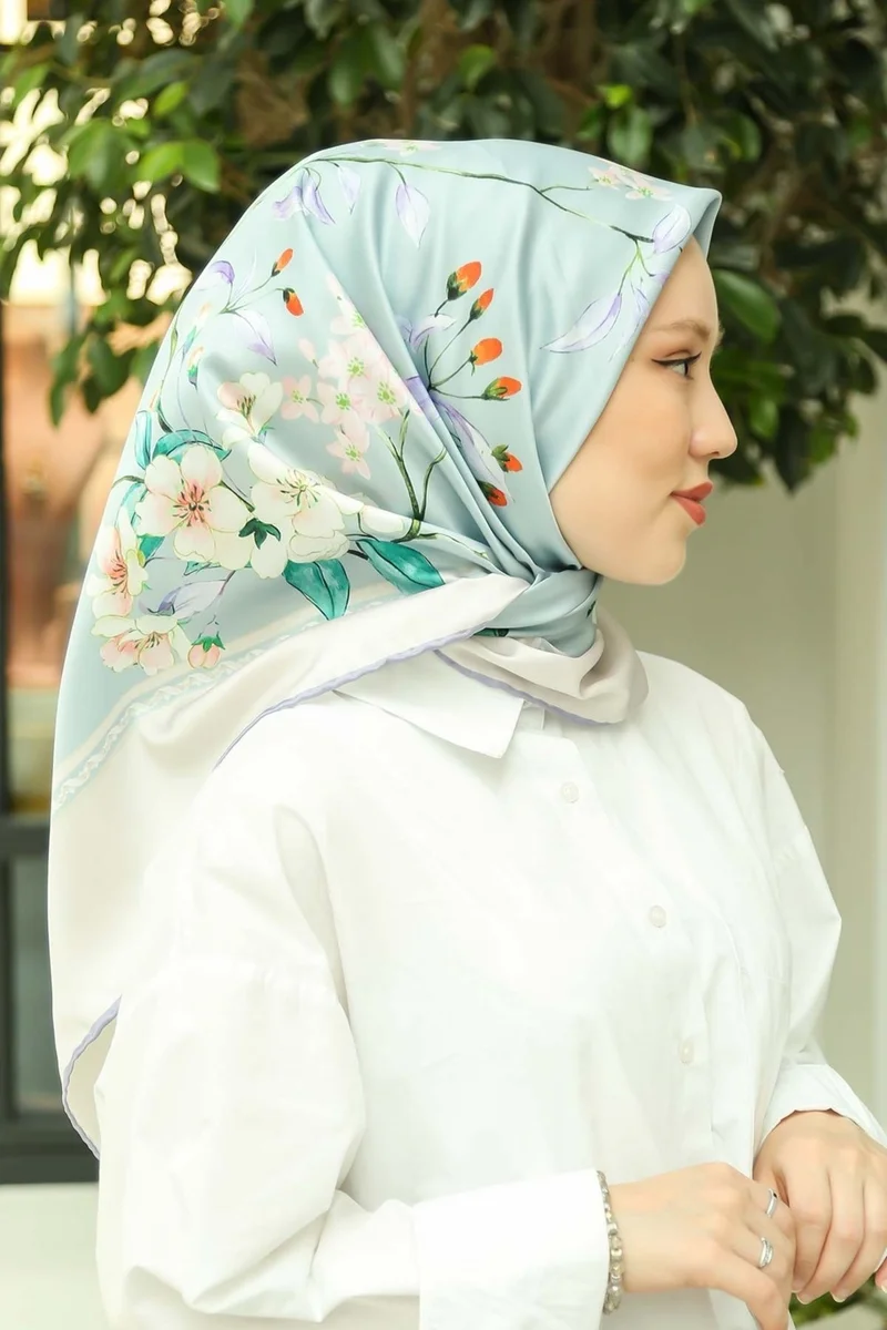 ARMINE 2022 Season 90X90 Sport Twill Scarf Suitable Scarf Models Hijab Tulip 2043-01