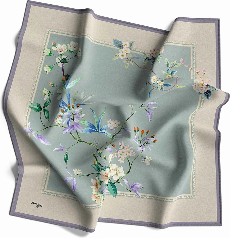 ARMINE 2022 Season 90X90 Sport Twill Scarf Suitable Scarf Models Hijab Tulip 2043-01