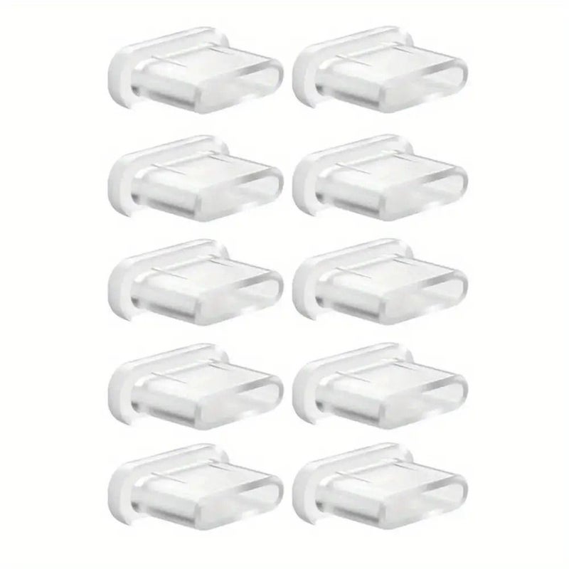 12 سدادات USB-C شفافة ناعمة ومرنة لحماية الهواتف والأجهزة اللوحية. - Image 2