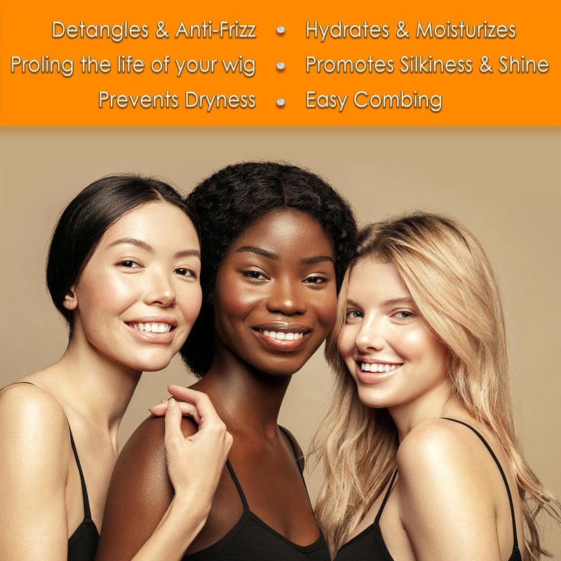 Awesome Human Hair Wig Care Set, Premium Shampoo & Leave in Conditioner, Detangles, Promotes Body & Volume, Silkiness & Shine, Easy Combing, 7 fl oz - Image 2