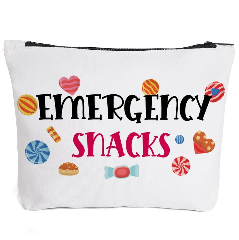 Fokongna Snack Bag for Travel Weekender Bag for Teens Girl Best Friends Sister Casual Makeup Cosmetic Bag Travel Organizer Emergency Snacks Lover Gift Food Storage Girls Trip Gifts Favors - Image 1
