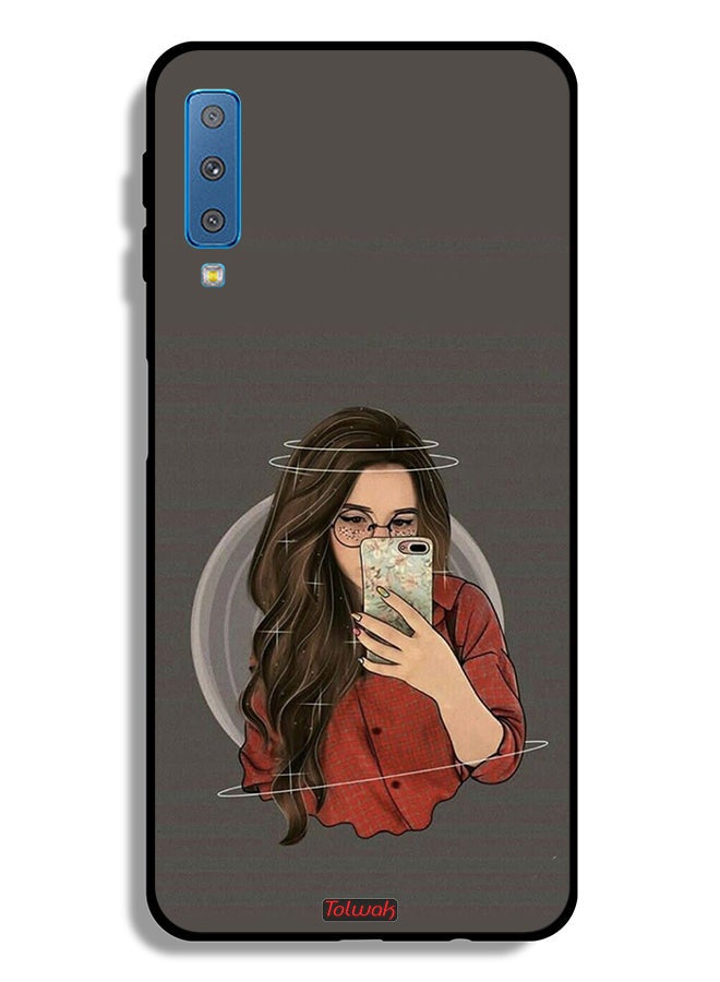 Tolwak Samsung Galaxy A7 (2018) Protective Case Cover Making Selfie - Image 1