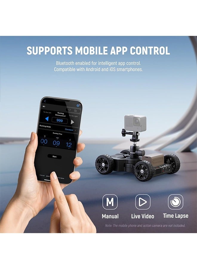 Motorized Camera Slider Dolly with Dual Motor Drive, App Control, 5H Runtime for GoPro iPhone Android Samsung DSLR Camera - Image 2