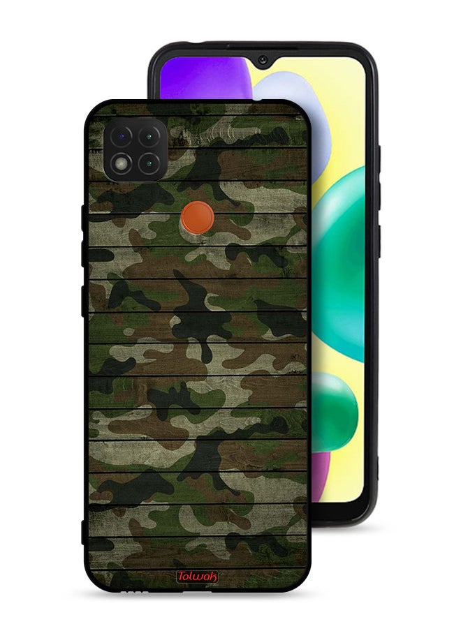 Tolwak Xiaomi Redmi 9C Protective Case Cover Camouflage Wooden Pattern  - Image 1