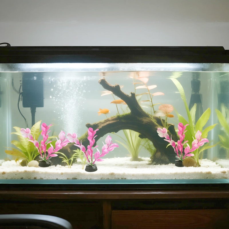 Eldraqth 2 Pcs 4 Inch Small Aquarium Plants for Betta Fish Tank, Fish Tank Decorations Aquatic Water Grass Plastic Artificial Plant Reptiles Plants - Image 5