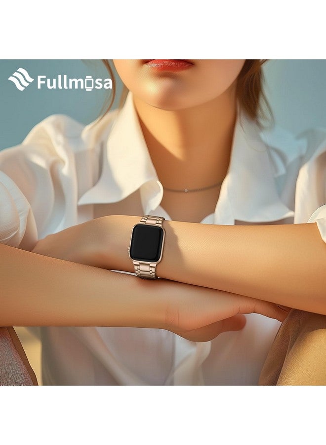 فولموزا سوار ساعة آبل المتوافق من فولموسا 49 مم 45 مم 44 مم 42 مم 41 مم 40 مم 38 مم، سوار ساعة آبل من الفولاذ المقاوم للصدأ مع حافظة معدنية لسلسلة ساعات آبل ألترا ألترا 2 8 7 6 5 4 3 2 1 SE، 49 مم ذهبي وردي - Image 3