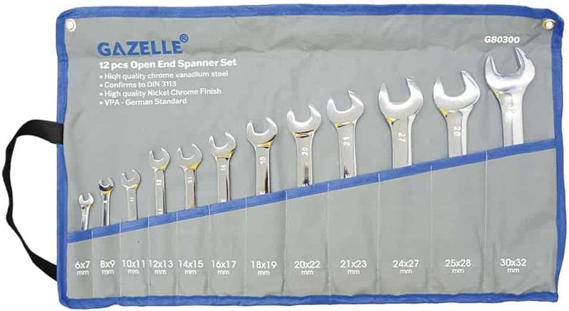 Gazelle 12-Piece Open End Spanner Set