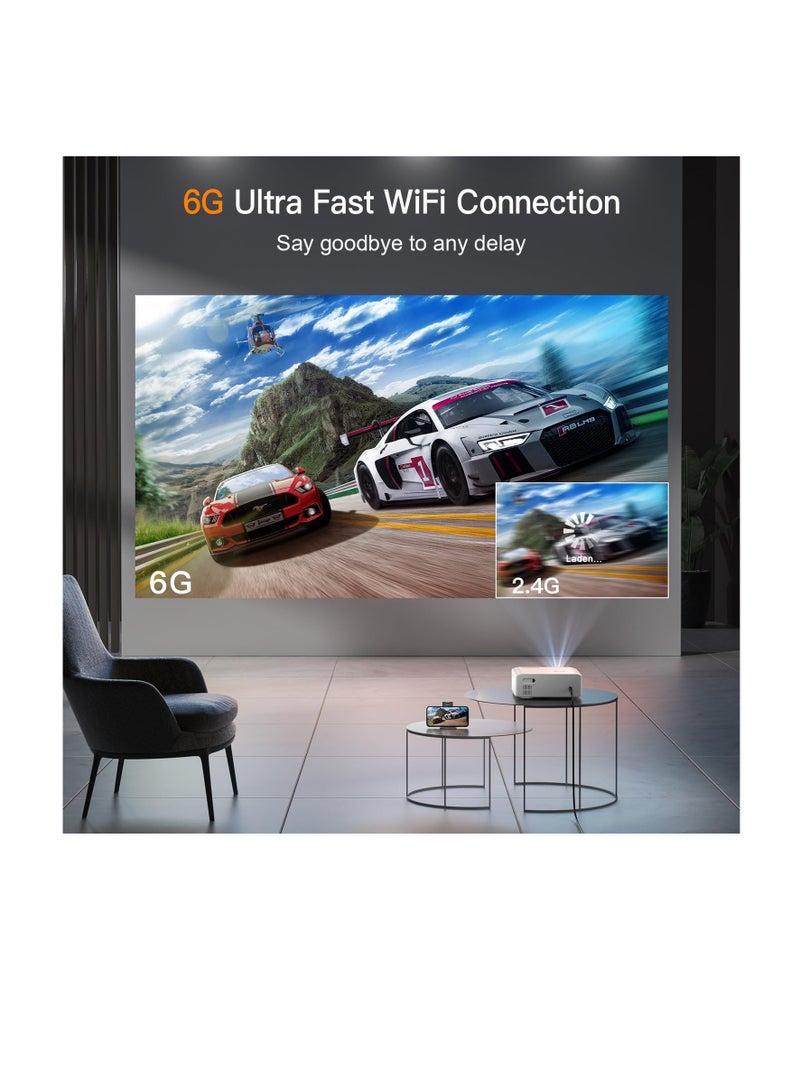 شوان باد جهاز عرض ذكي محمول مزود بخاصية التركيز التلقائي، بقوة 26000 لومن، يدعم دقة 1080 بكسل الأصلية، ودقة 4K، مثالي للسينما المنزلية الخارجية، مع حامل ثلاثي القوائم - Image 3