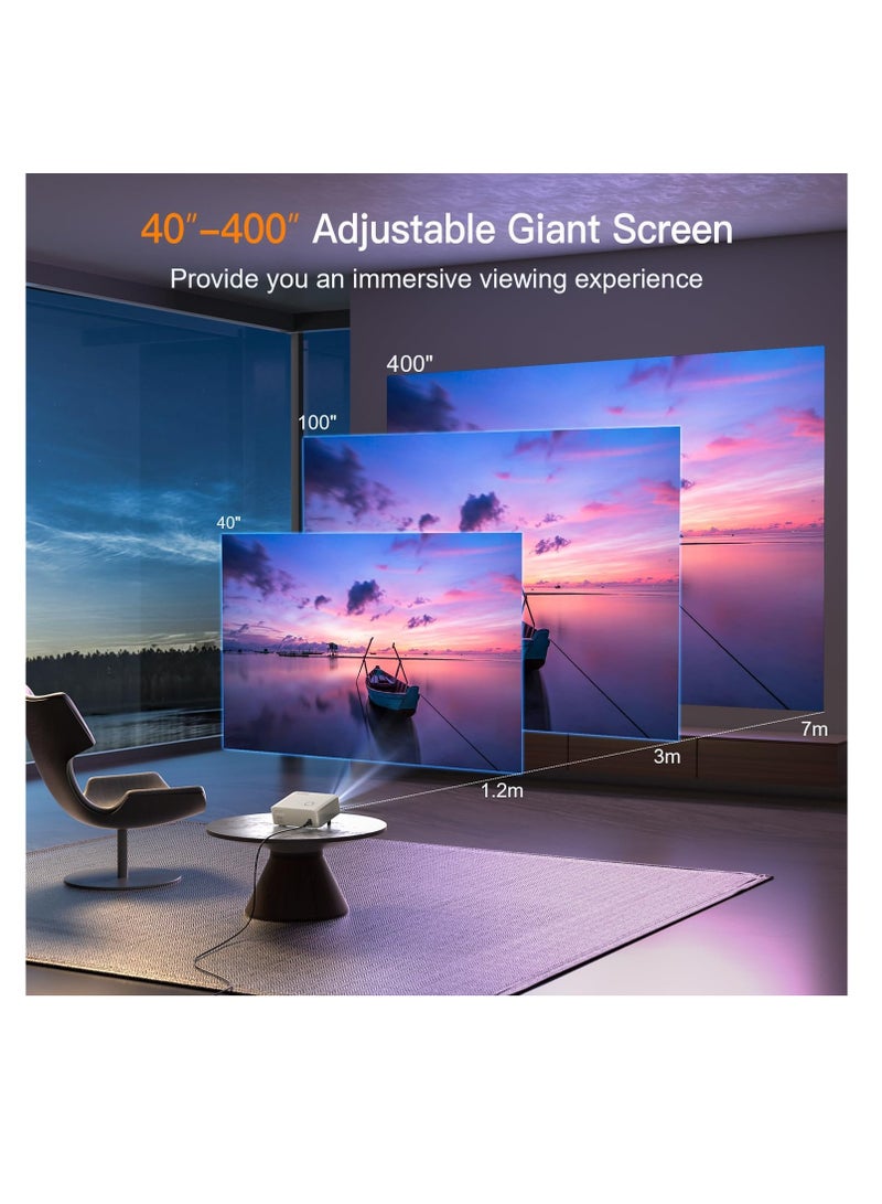 شوان باد جهاز عرض ذكي محمول مزود بخاصية التركيز التلقائي، بقوة 26000 لومن، يدعم دقة 1080 بكسل الأصلية، ودقة 4K، مثالي للسينما المنزلية الخارجية، مع حامل ثلاثي القوائم - Image 5