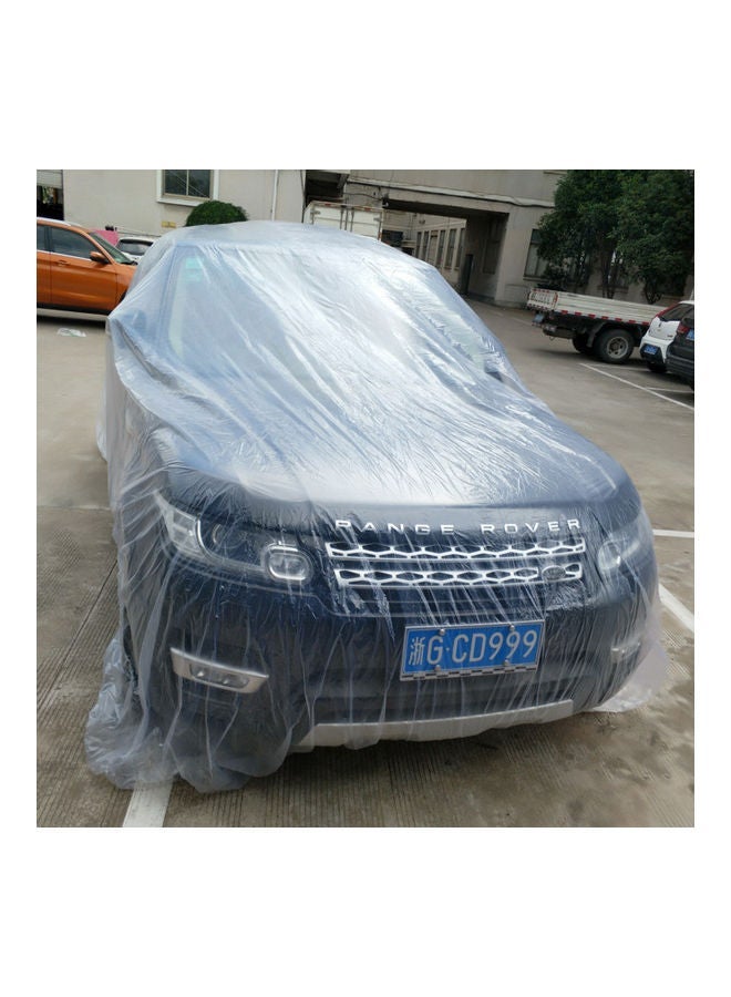 MUNTAQI 3 Size LDPE Film Outdoor Clear Disposable Full Car Cover Rain/Dust Resistant Garage Universal Temporary - Image 3