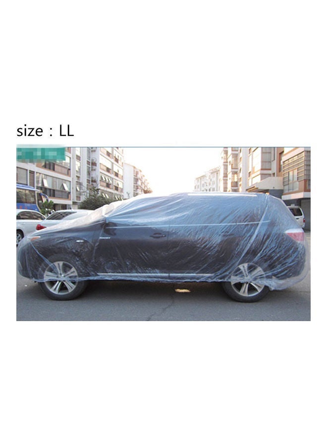 MUNTAQI 3 Size LDPE Film Outdoor Clear Disposable Full Car Cover Rain/Dust Resistant Garage Universal Temporary - Image 5