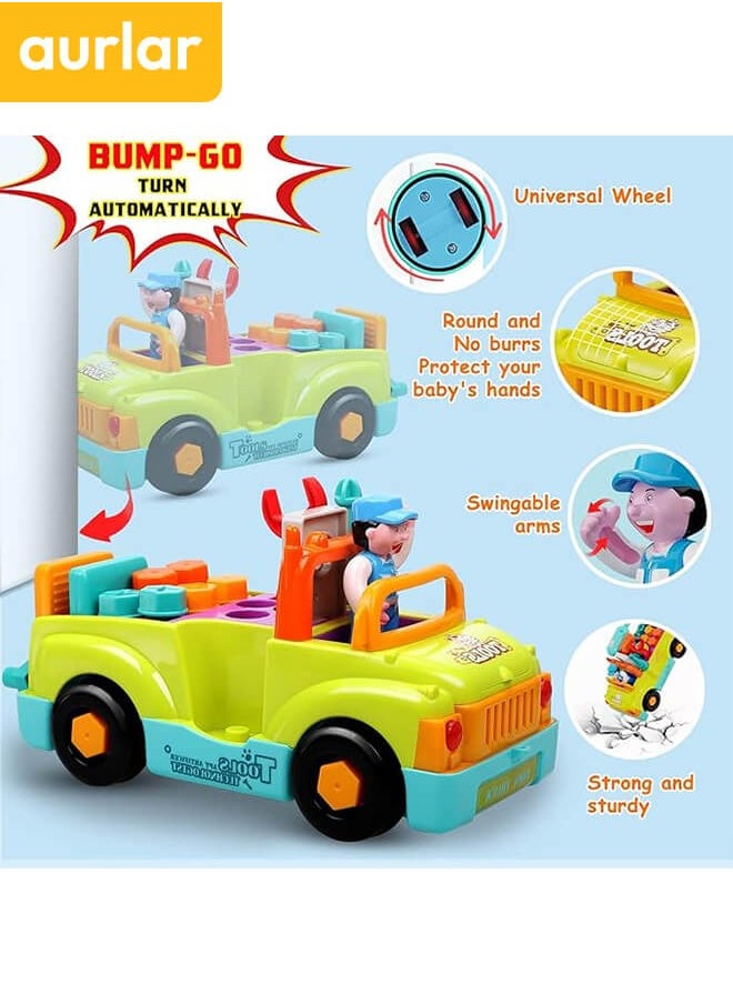 Aurlar - Safe and Fun Multifunctional Tool Truck - Includes Electric Drill, Music, and Lights, the Perfect Gift to Boost Creativity - Image 1