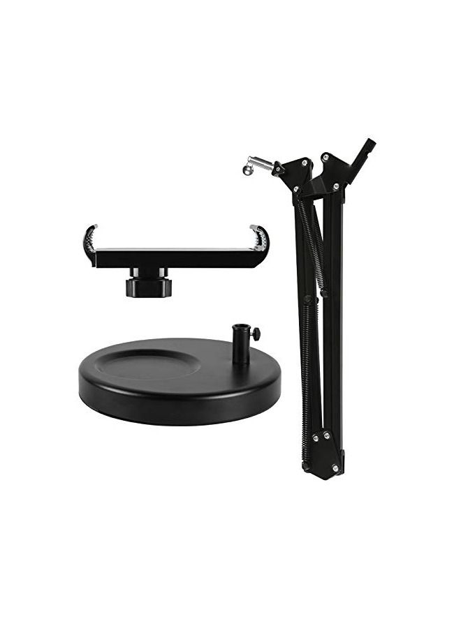 PADOM حامل كمبيوتر لوحي مرن طويل الذراع من Padom Best، حامل معدني لسطح المكتب يدور بزاوية 360 درجة، حامل هاتف بجانب السرير - Image 3