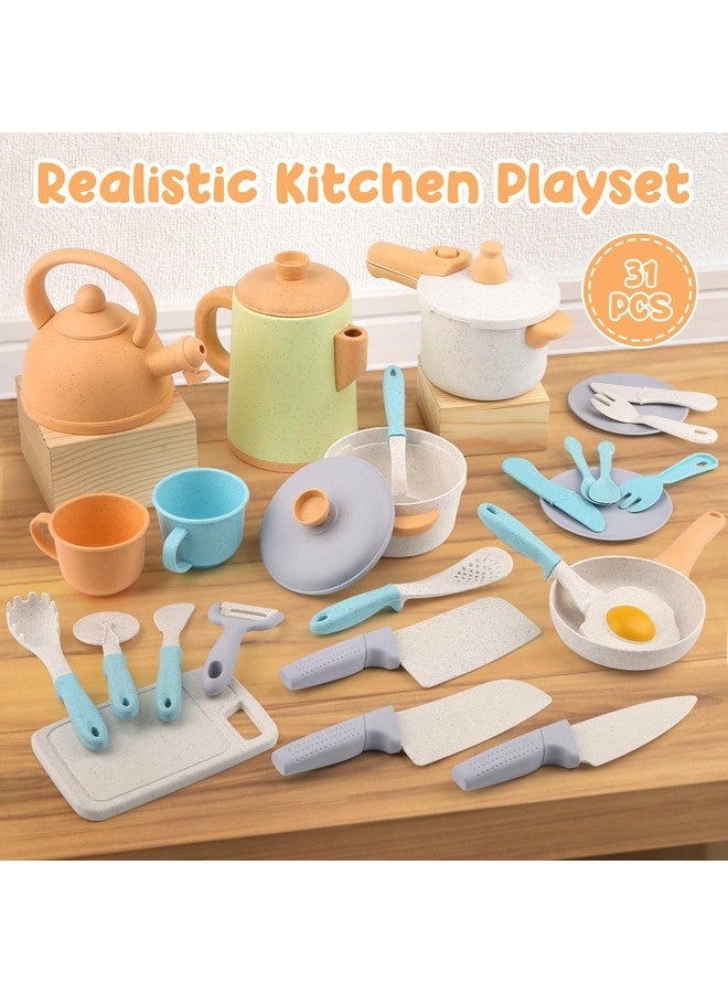 Dreamon Pretend Play Kitchen Accessories Toys, Pots and Pans Utensils Playset for Kids, Cooking Play Set Gift for Toddlers Boys and Girls 2 3 4 5 Years Old - Image 2
