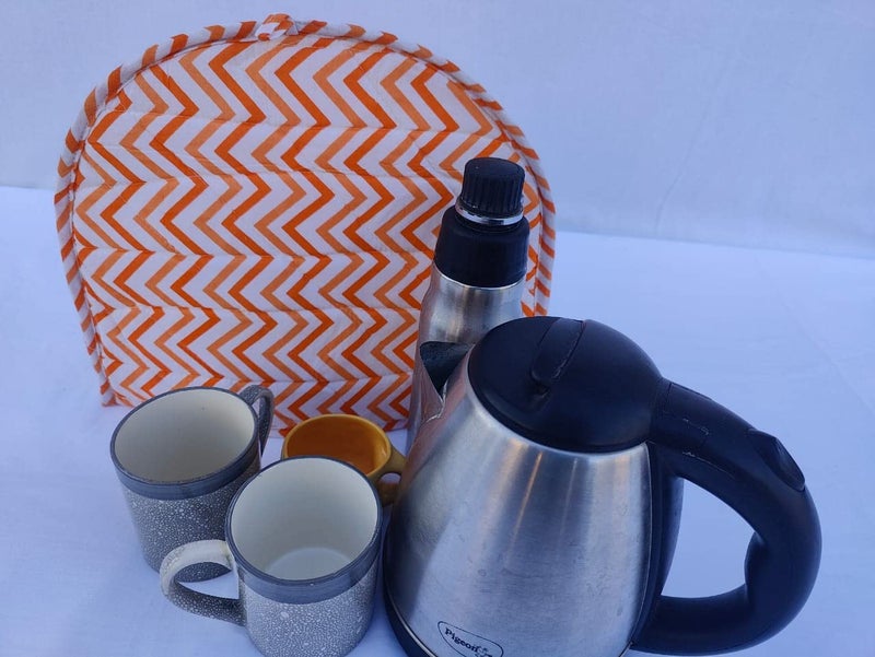 Malan Bai Mandala Tea Cozy Cover Hand Block Winter Tea Cozy Cotton Tea Kettle Warmer Pot Cover Hot Coffee Cover Handamde Kitchen Décor Brand: Malan Bai - Image 3