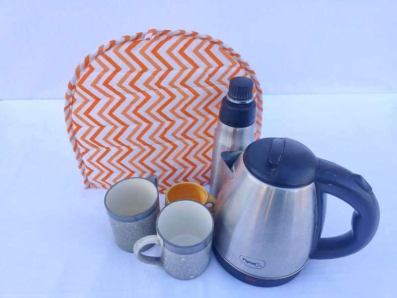 Malan Bai Mandala Tea Cozy Cover Hand Block Winter Tea Cozy Cotton Tea Kettle Warmer Pot Cover Hot Coffee Cover Handamde Kitchen Décor Brand: Malan Bai - Image 1